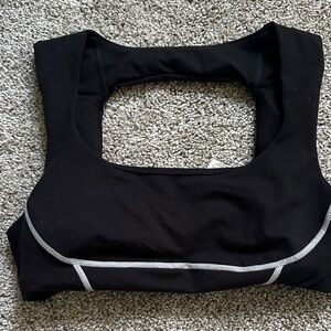 FP Movement by Free People Black Sports Bra with Gray Accents